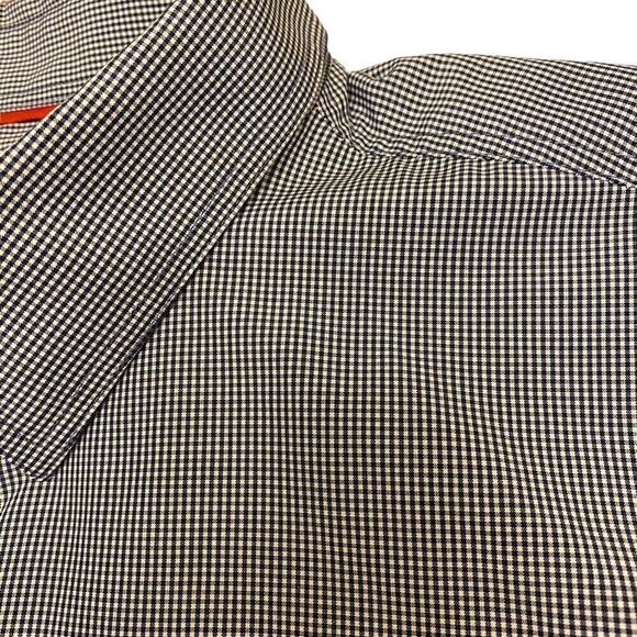 Oobe Team Style Chikfila Blue and White Check Long Sleeve Button Down Shirt Sz X - Picture 3 of 16